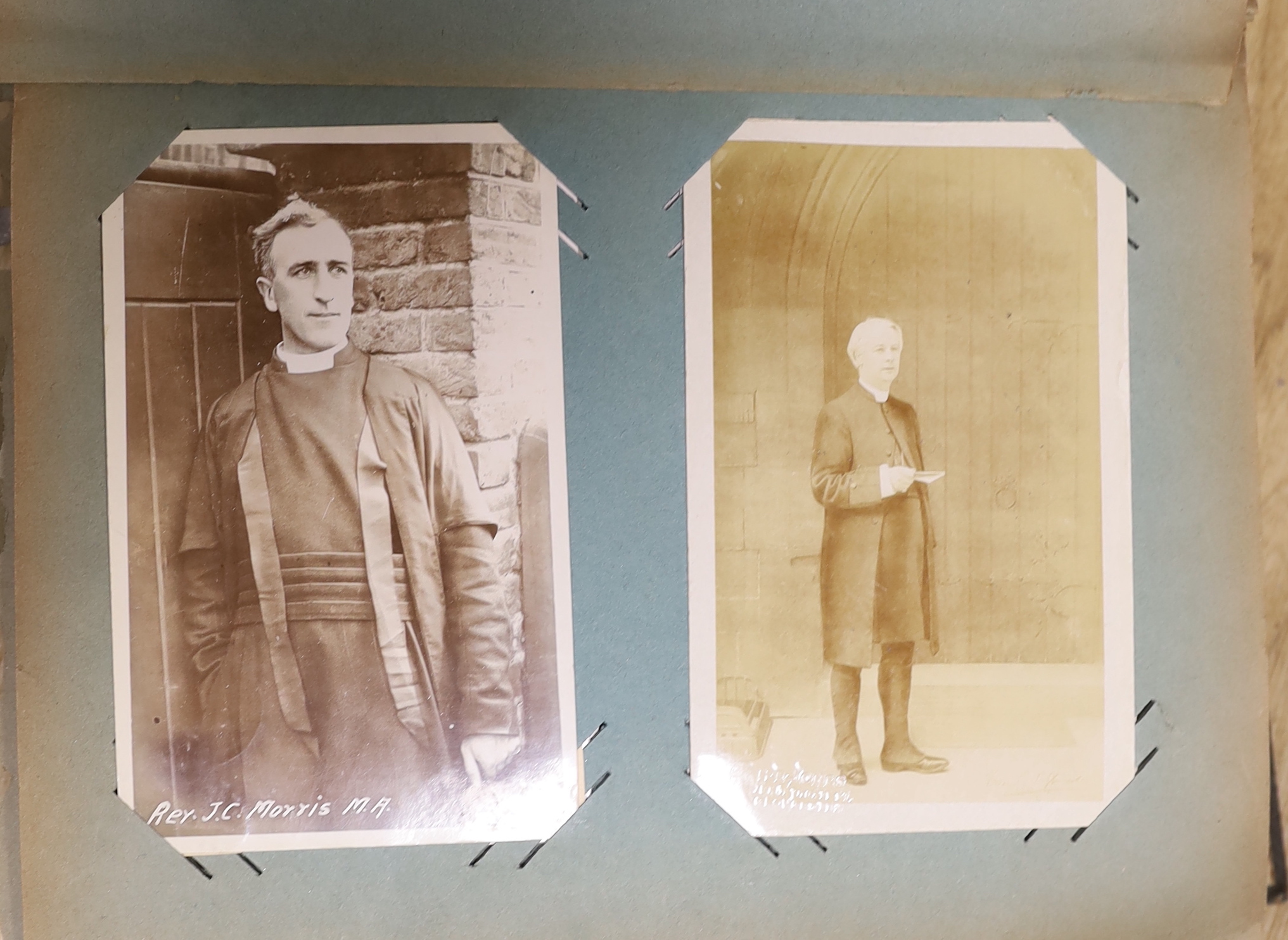 Three albums of Edwardian postcards, actors and actresses including Louis Wain, French comic, Jersey